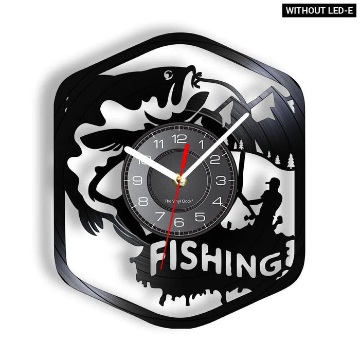Modern Fly Fishing Vinyl Record Wall Clock