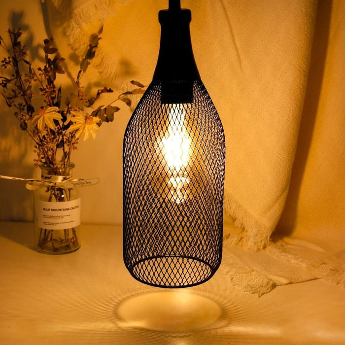 Modern Hanging Cage Led Lamp for Bedroom Home Decor