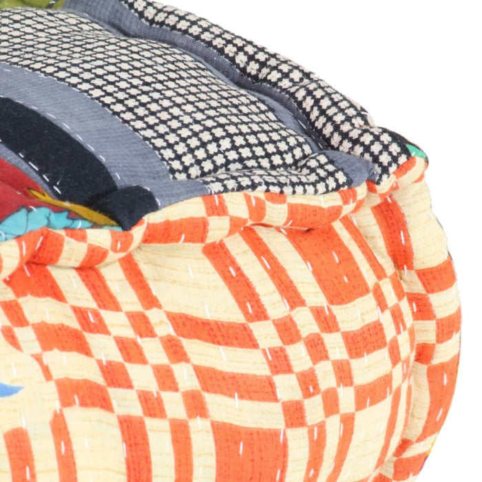 Modular Pouffe Patchwork Fabric Xniibx