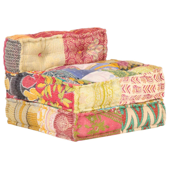Modular Pouffe Patchwork Fabric Xniibx