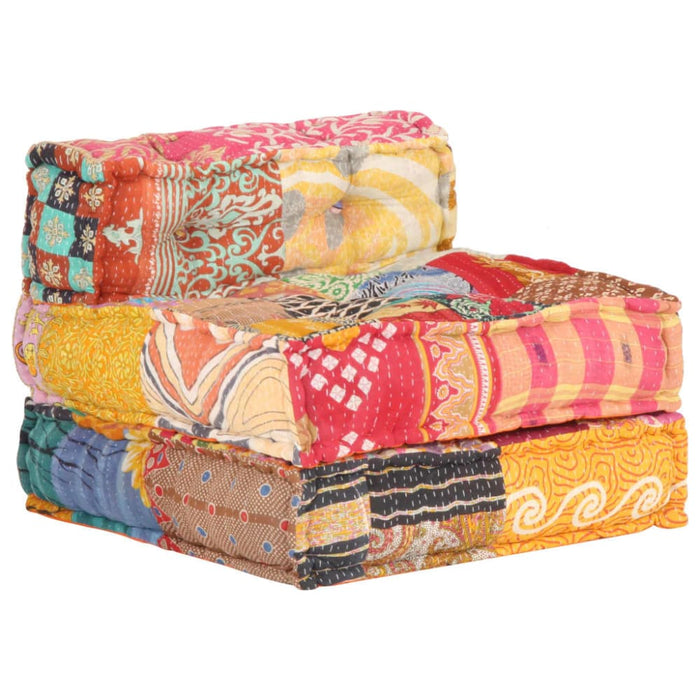 Modular Pouffe Patchwork Fabric Xniibx
