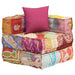 Modular Pouffe with Pillow Patchwork Fabric Tpbtii