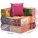 Modular Pouffe with Pillow Patchwork Fabric Tpbtii