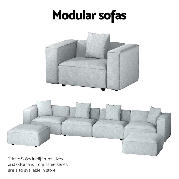 Modular Sofa Chaise Set 2 - seater Grey