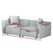 Modular Sofa Chaise Set 2 - seater Grey