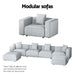 Modular Sofa Chaise Set 3 - seater Grey