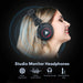Monitor Headphones 50mm Drivers Over Ear Studio Lightweight