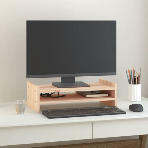 Monitor Stand 50x27x15 Cm Solid Wood Pine Noabok