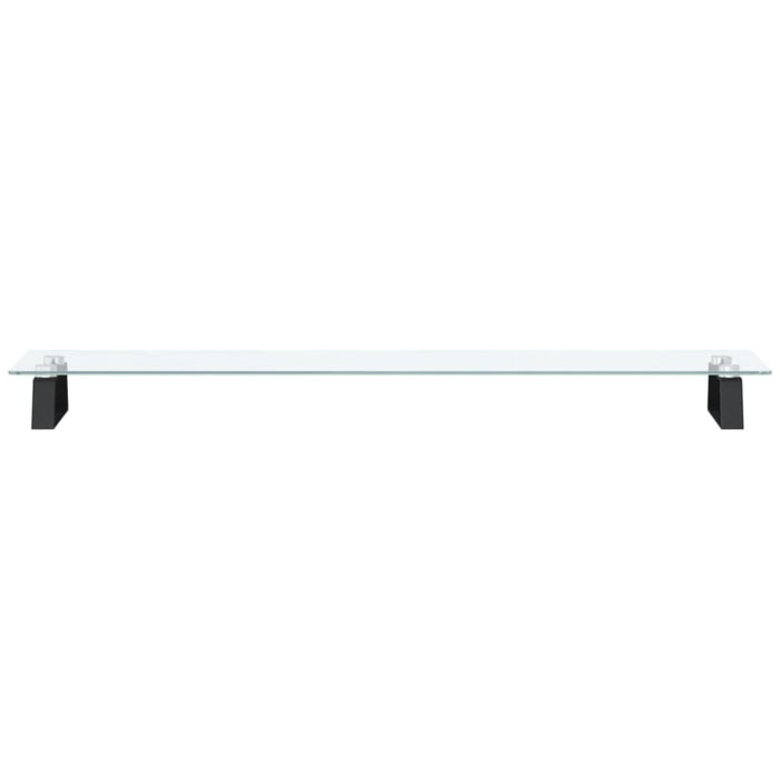 Monitor Stand Black 100x20x8 Cm Tempered Glass And Metal