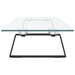 Monitor Stand Black 100x20x8 Cm Tempered Glass And Metal