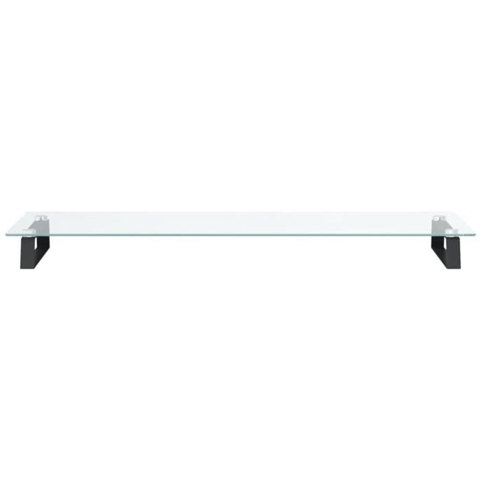 Monitor Stand Black 100x35x8 Cm Tempered Glass And Metal