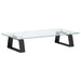 Monitor Stand Black 40x20x8 Cm Tempered Glass And Metal