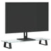 Monitor Stand Black 60x20x8 Cm Tempered Glass And Metal