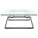 Monitor Stand Black 60x20x8 Cm Tempered Glass And Metal