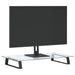 Monitor Stand Black 60x35x8 Cm Tempered Glass And Metal