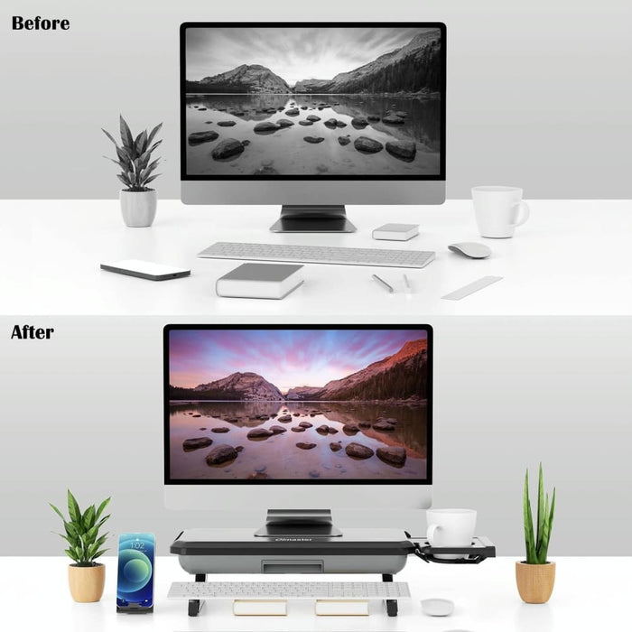 Monitor Stand Riser Adjustable Height Laptop Bracket