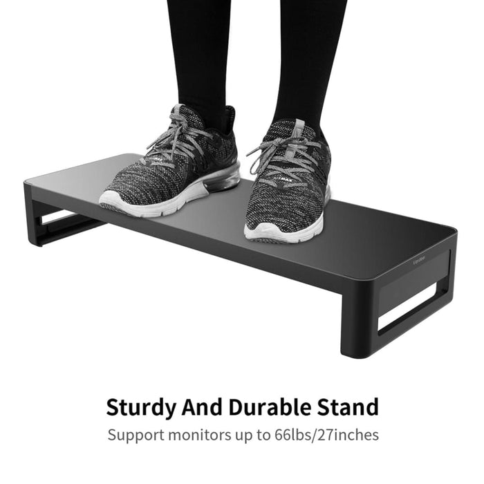 Monitor Stand Riser with Keyboard and Mouse Storage Desk