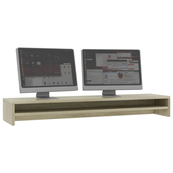 Monitor Stand Sonoma Oak 100x24x13 Cm Chipboard Nbbttl