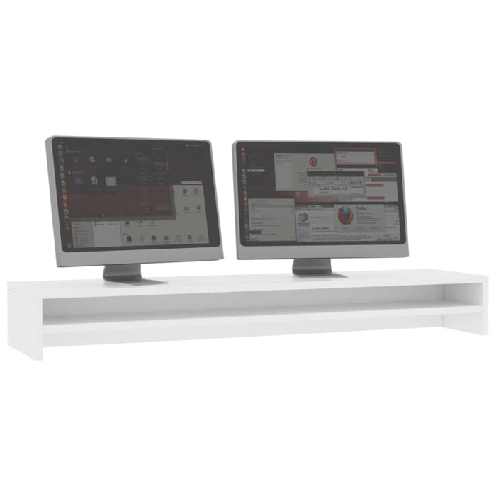 Monitor Stand White 100x24x13 Cm Chipboard Nbbttt
