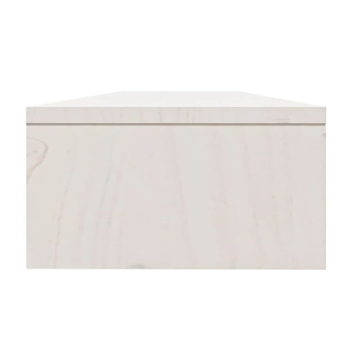 Monitor Stand White 100x24x13 Cm Solid Wood Pine Notkxb