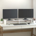 Monitor Stand White 100x27x15 Cm Solid Wood Pine Noabxp