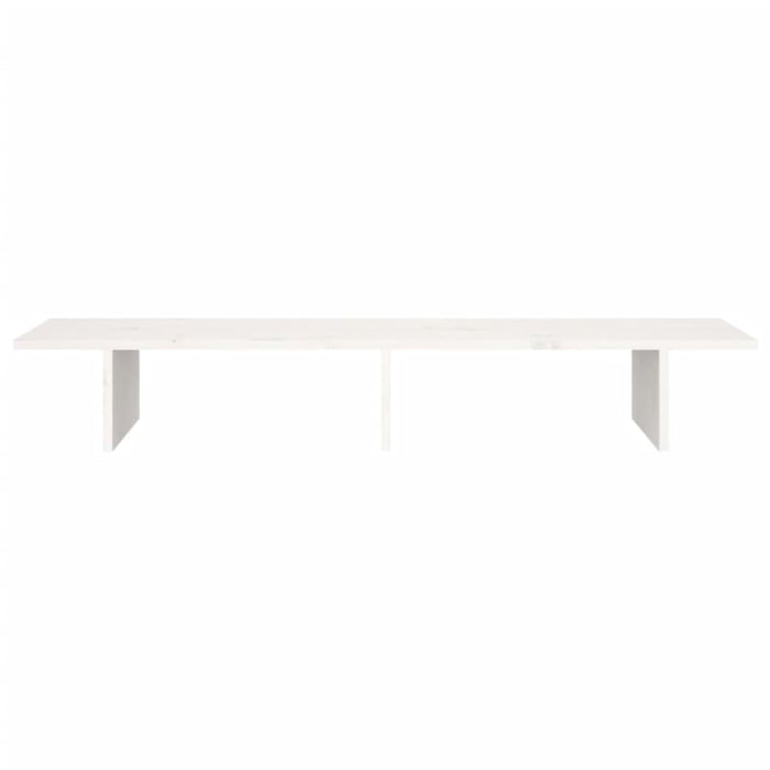 Monitor Stand White 100x27x15 Cm Solid Wood Pine Notknb