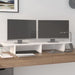 Monitor Stand White 100x27x15 Cm Solid Wood Pine Notknb