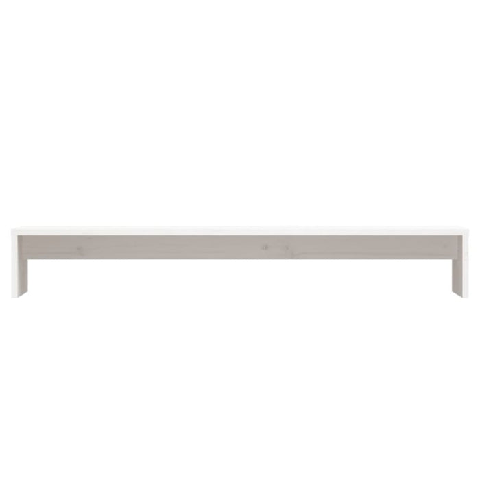 Monitor Stand White 100x27x15 Cm Solid Wood Pine Notktb