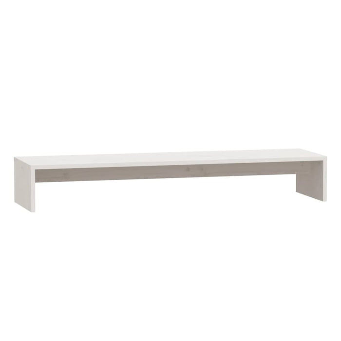 Monitor Stand White 100x27x15 Cm Solid Wood Pine Notktb