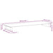 Monitor Stand White 100x35x8 Cm Tempered Glass And Metal