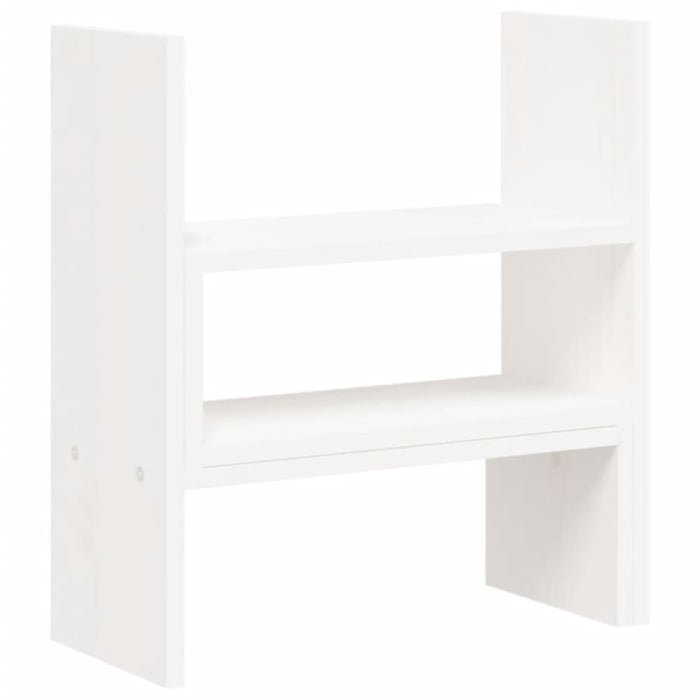 Monitor Stand White (39-72)x17x43 Cm Solid Wood Pine Noabob