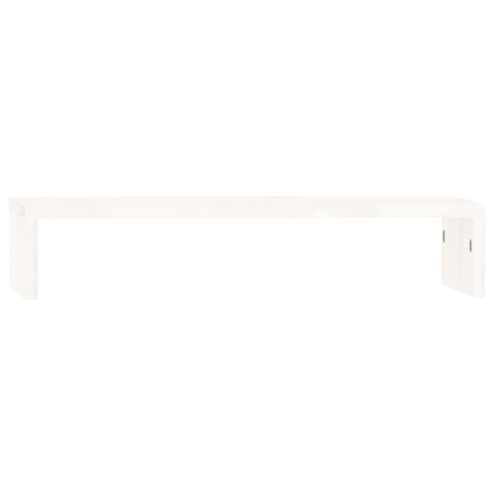 Monitor Stand White 50x27x10 Cm Solid Wood Pine Notkap