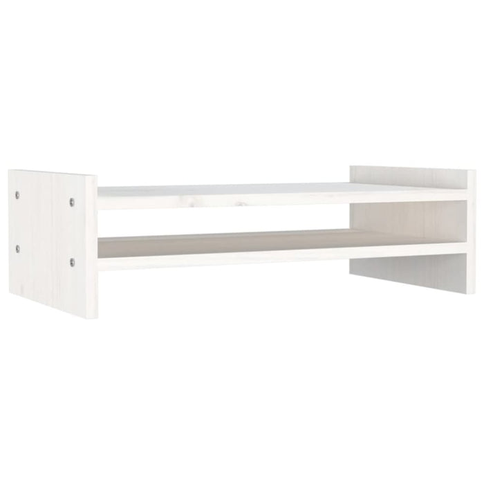 Monitor Stand White 50x27x15 Cm Solid Wood Pine Noabxb