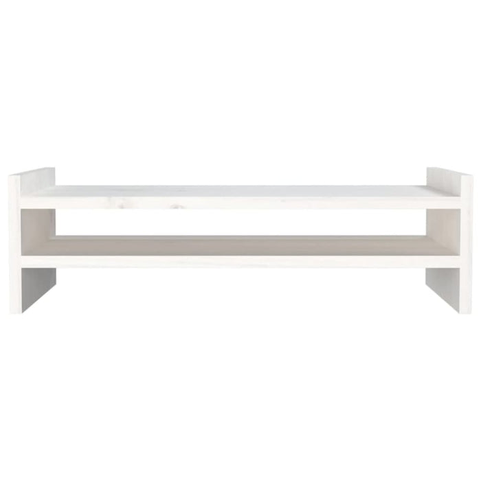 Monitor Stand White 50x27x15 Cm Solid Wood Pine Noabxb