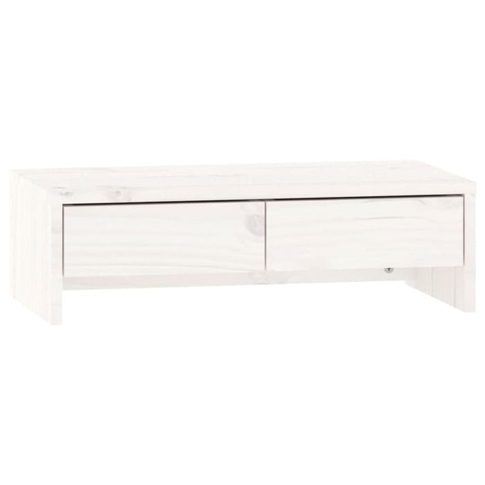 Monitor Stand White 50x27x15 Cm Solid Wood Pine Notkpp