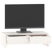 Monitor Stand White 50x27x15 Cm Solid Wood Pine Notkpp