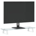 Monitor Stand White 60x20x8 Cm Tempered Glass And Metal