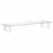 Monitor Stand White 60x20x8 Cm Tempered Glass And Metal