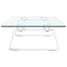 Monitor Stand White 60x20x8 Cm Tempered Glass And Metal