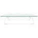 Monitor Stand White 60x35x8 Cm Tempered Glass And Metal
