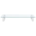 Monitor Stand White 60x35x8 Cm Tempered Glass And Metal