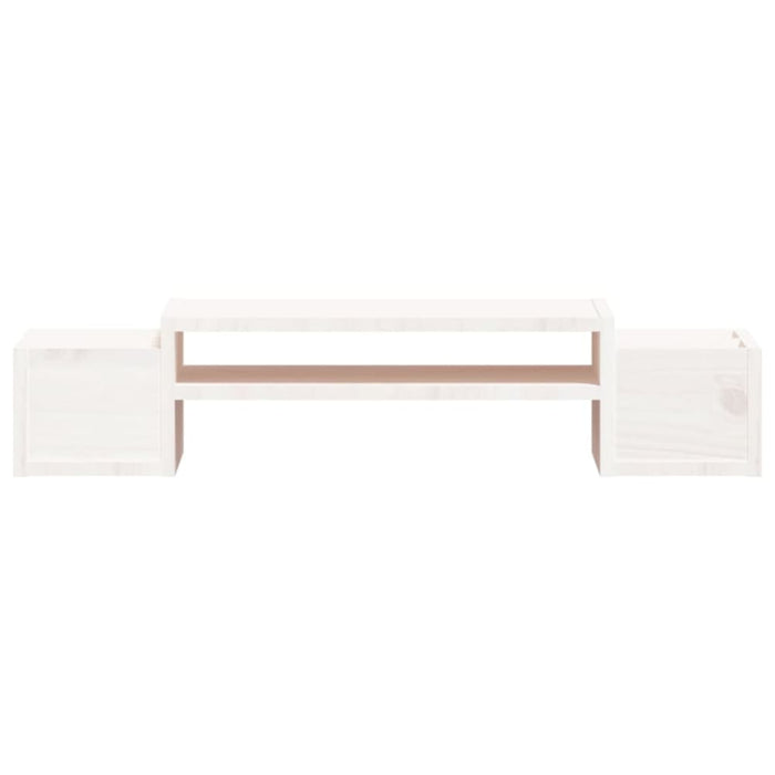 Monitor Stand White 70x27.5x15 Cm Solid Wood Pine Notklp