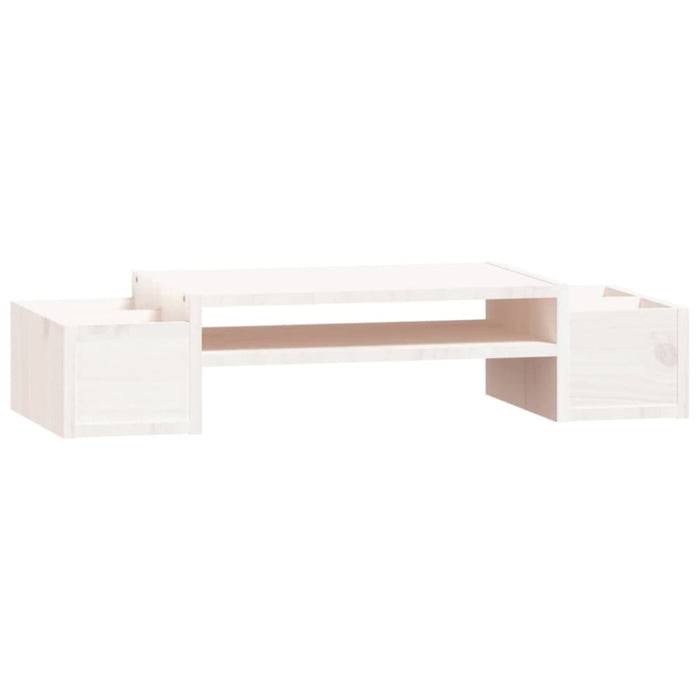 Monitor Stand White 70x27.5x15 Cm Solid Wood Pine Notklp