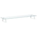 Monitor Stand White 80x20x8 Cm Tempered Glass And Metal