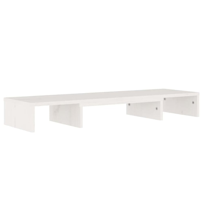 Monitor Stand White 80x24x10.5 Cm Solid Wood Pine Notkab