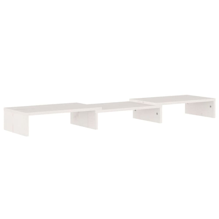 Monitor Stand White 80x24x10.5 Cm Solid Wood Pine Notkab