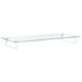 Monitor Stand White 80x35x8 Cm Tempered Glass And Metal