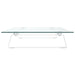 Monitor Stand White 80x35x8 Cm Tempered Glass And Metal