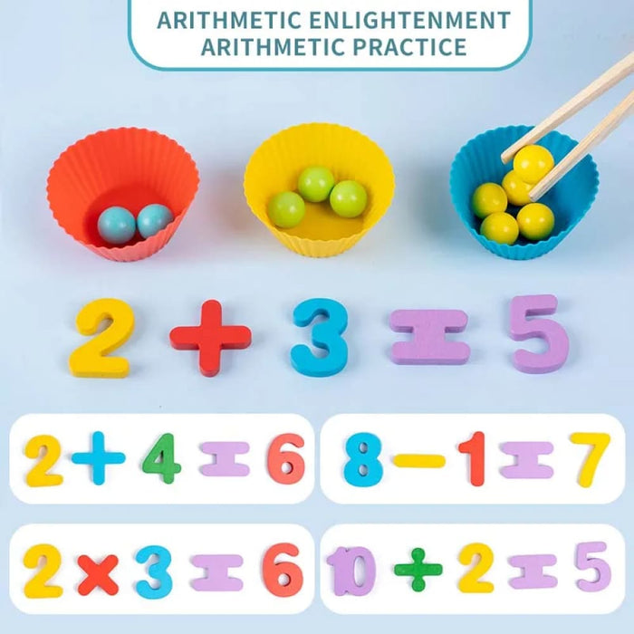 Montessori Math Props for Baby Cognitive Pairing Puzzle