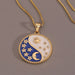 Sun Moon Star Pattern Pendant Necklace Tai Chi Disc
